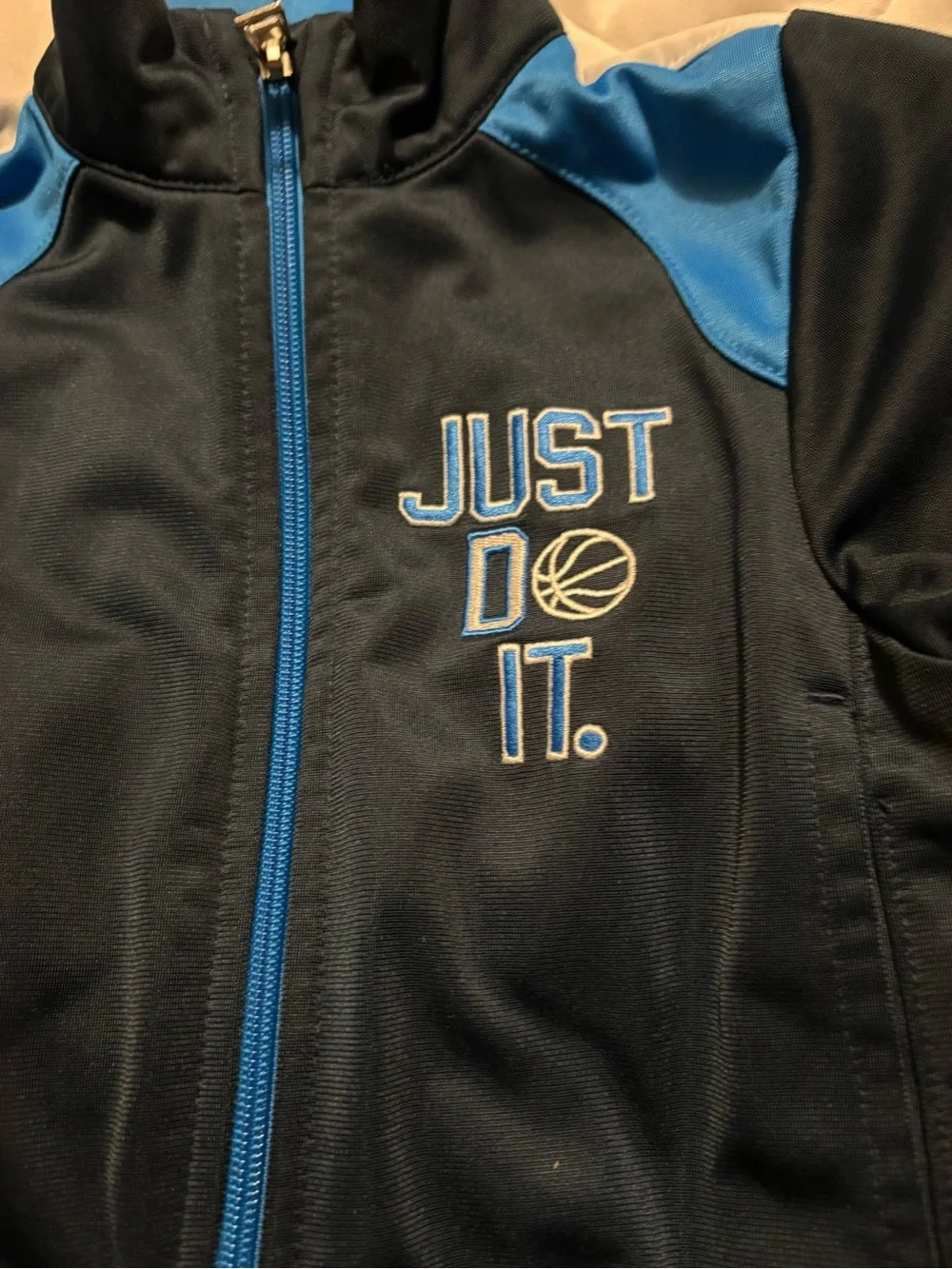 Nike Kids Black and Blue 'Just Do It' Track Jacket & Pants Set - Picture 3 of 7